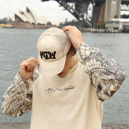 CREAM TRUCKER HAT